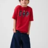 Camiseta de algodón grueso con corte holgado y Gap Logo para niños