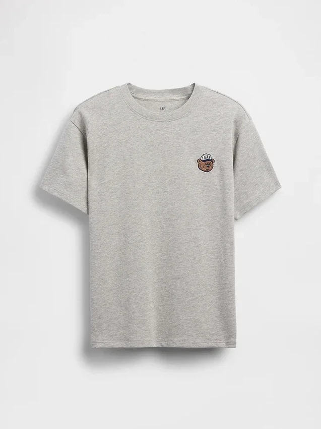 Camiseta de algodón grueso con corte holgado y Gap Logo para niños
