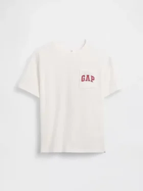 Camiseta de algodón grueso con corte holgado y Gap Logo para niños