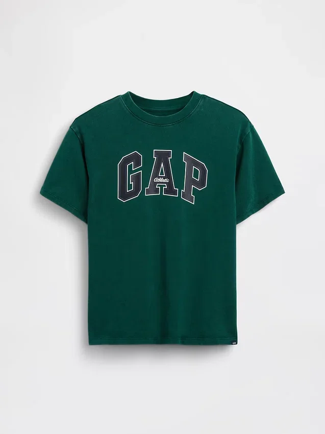 Camiseta de algodón grueso con corte holgado y Gap Logo para niños