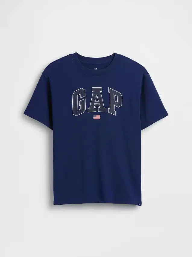 Camiseta de algodón grueso con corte holgado y Gap Logo para niños