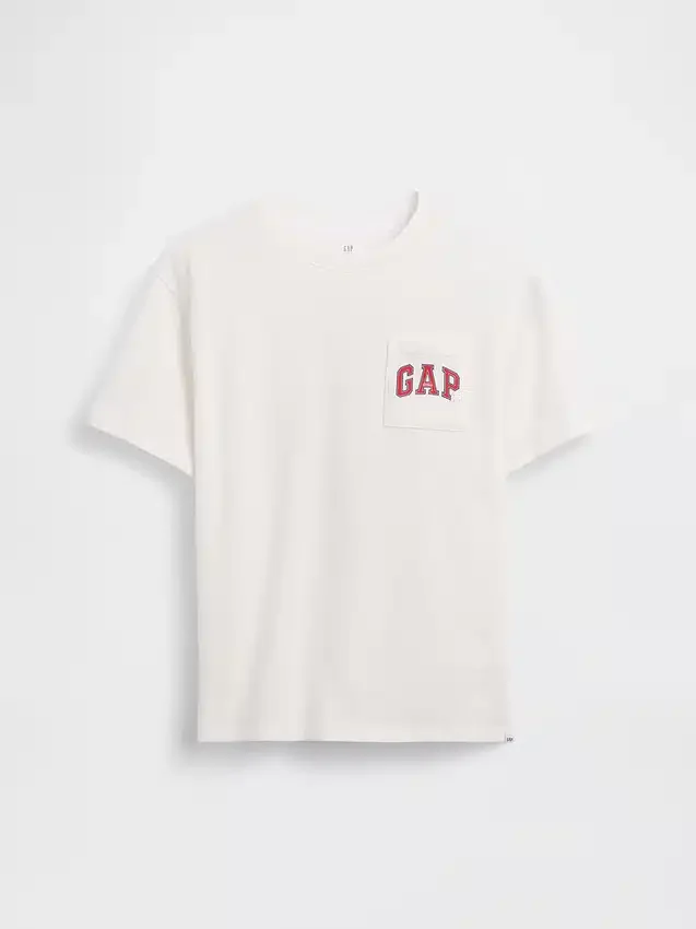 Camiseta de algodón grueso con corte holgado y Gap Logo para niños