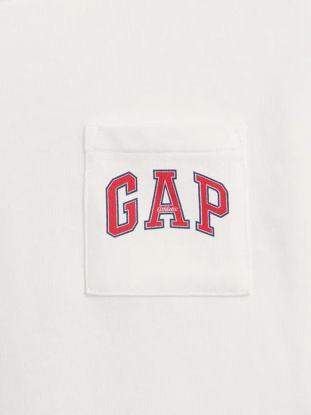 Camiseta de algodón grueso con corte holgado y Gap Logo para niños