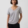 Camiseta de algodón orgánico Vintagesoft con cuello en V