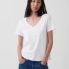 Camiseta de algodón orgánico Vintagesoft con cuello en V