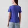 Camiseta de algodón orgánico Vintagesoft con cuello en V