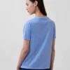 Camiseta de algodón orgánico Vintagesoft con cuello en V