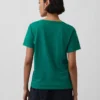Camiseta de algodón orgánico Vintagesoft con cuello en V