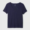 Camiseta de algodón orgánico Vintagesoft con cuello en V