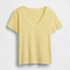 Camiseta de algodón orgánico Vintagesoft con cuello en V
