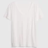 Camiseta de algodón orgánico Vintagesoft con cuello en V