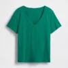 Camiseta de algodón orgánico Vintagesoft con cuello en V