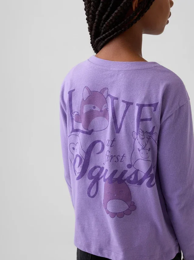 Camiseta de algodón suave con estampado de Squishmallow para niños
