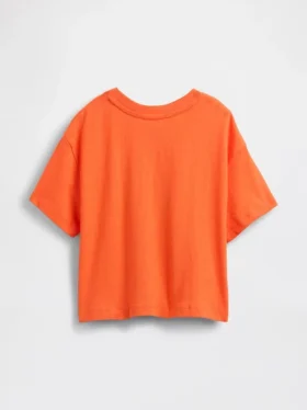 Camiseta de algodón suave con estampado gráfico de gran tamaño para bebés y niños pequeños