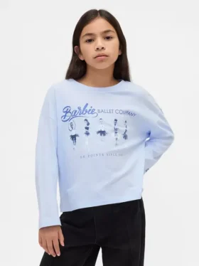 Camiseta de Barbie para niños con estampado gráfico de talla grande