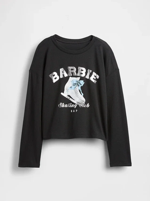 Camiseta de Barbie para niños con estampado gráfico de talla grande