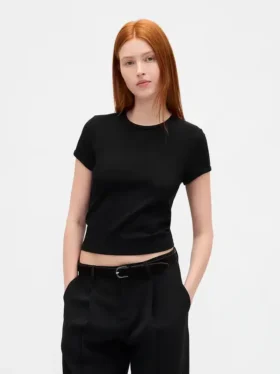 Camiseta de bebé con tejido tipo waffle