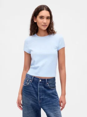 Camiseta de bebé con tejido tipo waffle