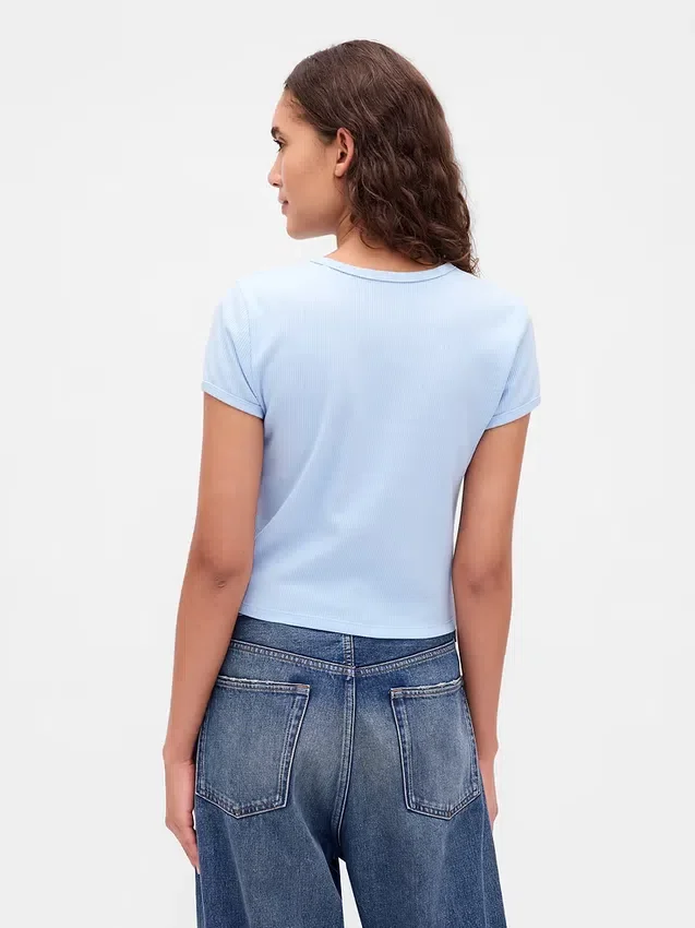 Camiseta de bebé con tejido tipo waffle