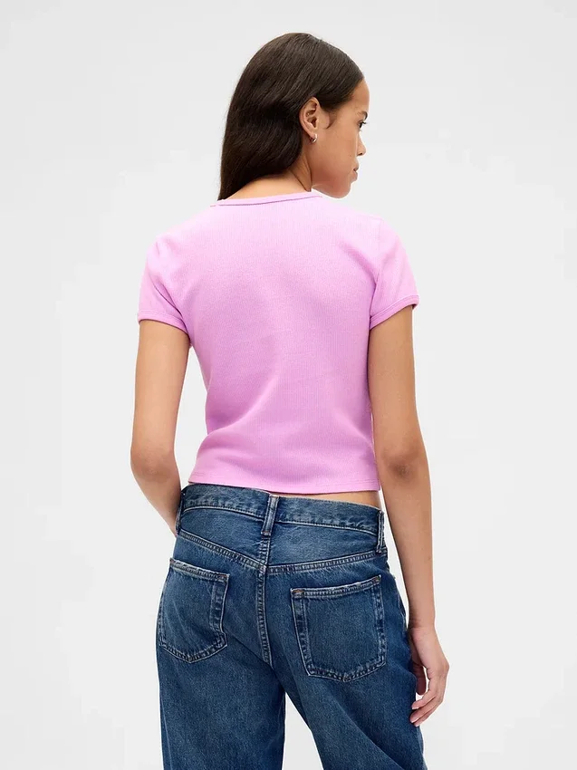 Camiseta de bebé con tejido tipo waffle