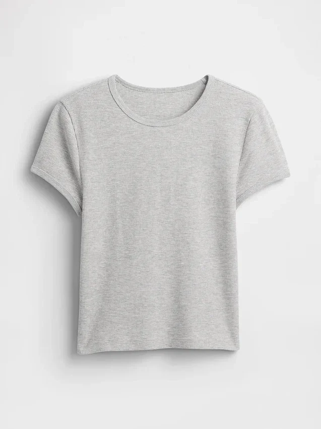 Camiseta de bebé con tejido tipo waffle