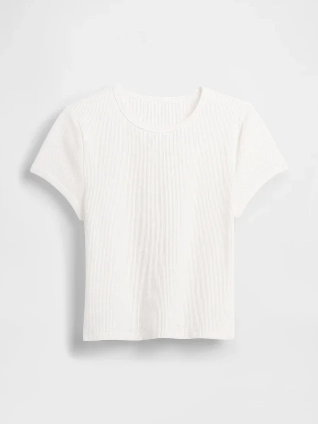 Camiseta de bebé con tejido tipo waffle