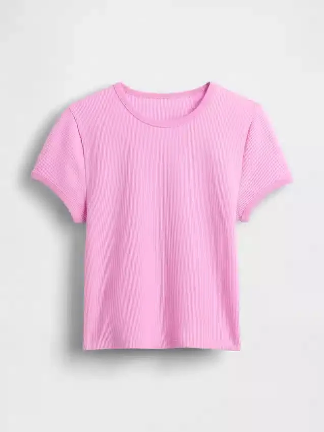 Camiseta de bebé con tejido tipo waffle
