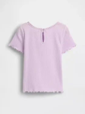 Camiseta de bebé y Niño con bordado de helado y cuello acanalado