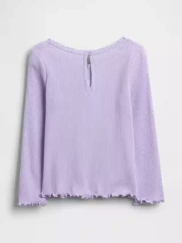 Camiseta de bebé y niño con estampado bordado y tejido acanalado