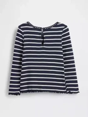 Camiseta de bebé y niño con estampado bordado y tejido acanalado