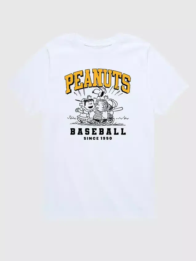 Camiseta de béisbol de pantalones cortos de Peanuts para niños pequeños