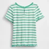 Camiseta de canalé bordada para bebés y niños pequeños