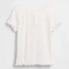 Camiseta de canalé bordada para bebés y niños pequeños