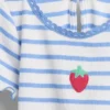 Camiseta de canalé bordada para bebés y niños pequeños