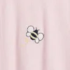 Camiseta de canalé bordada para bebés y niños pequeños