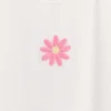 Camiseta de canalé bordada para bebés y niños pequeños