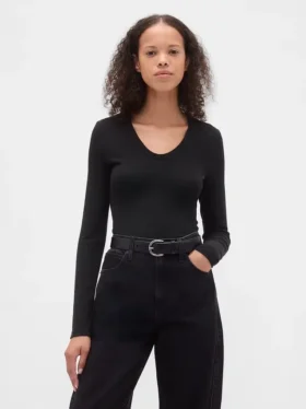 Camiseta de canalé moderna