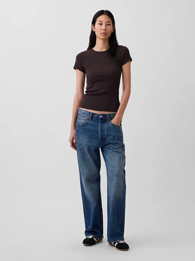 Camiseta de canalé moderna