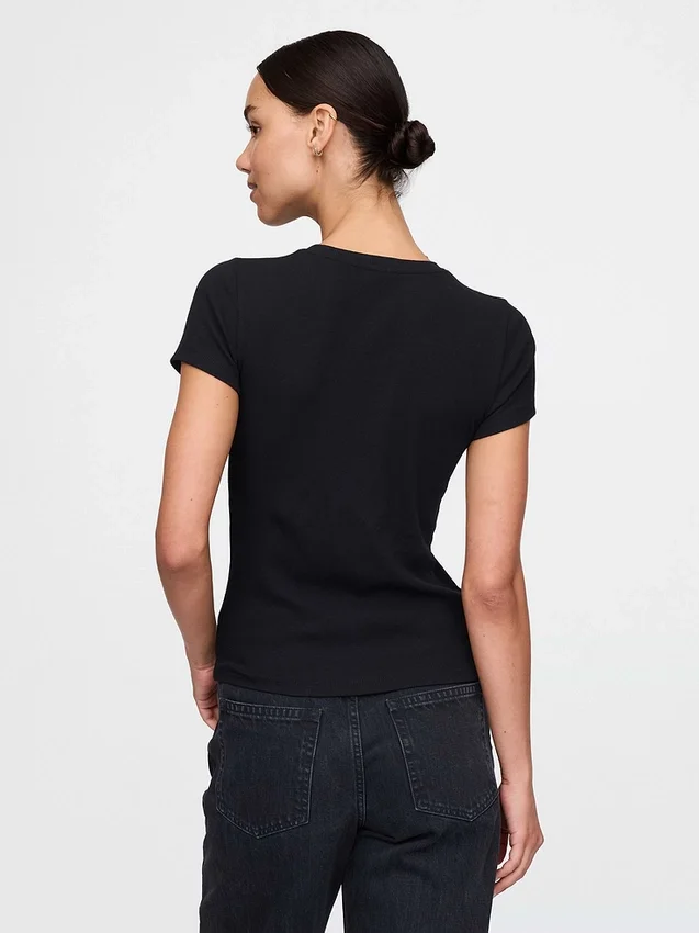 Camiseta de canalé moderna