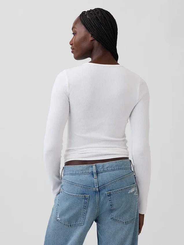Camiseta de canalé moderna
