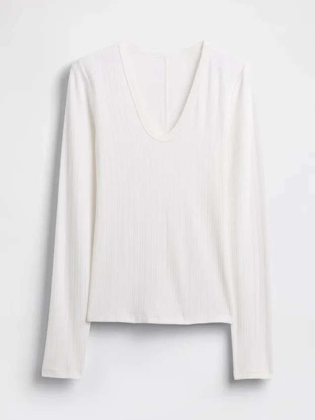 Camiseta de canalé moderna