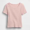 Camiseta de canalé para bebés y niños pequeños, combinable