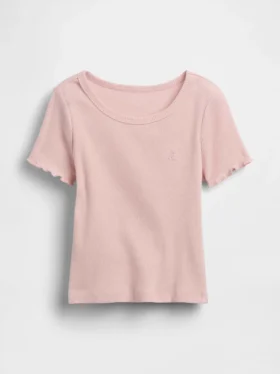 Camiseta de canalé para bebés y niños pequeños, combinable