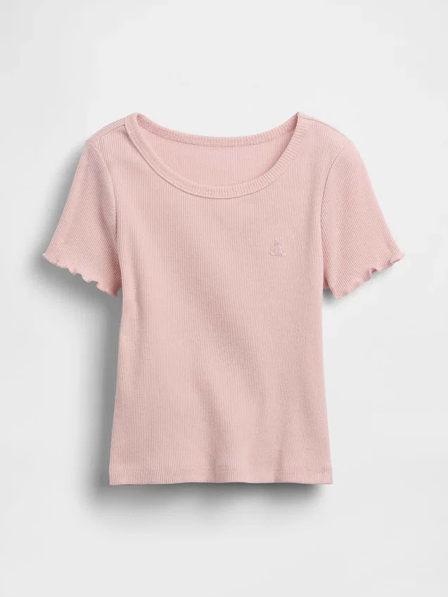 Camiseta de canalé para bebés y niños pequeños, combinable
