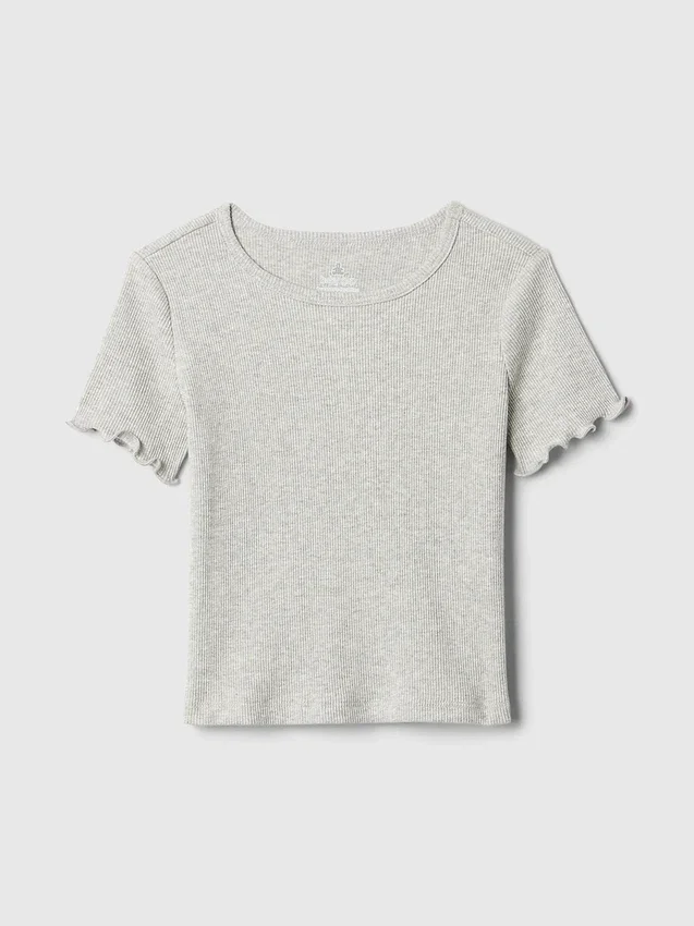 Camiseta de canalé para bebés y niños pequeños, combinable