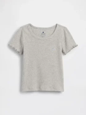 Camiseta de canalé para bebés y niños pequeños, combinable