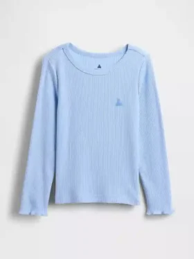 Camiseta de canalé para bebés y niños pequeños, combinable