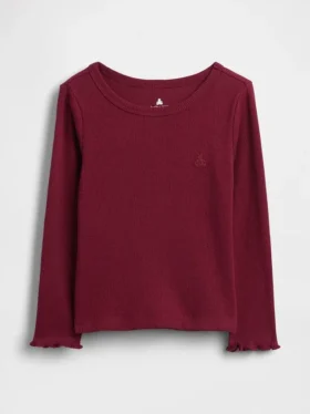 Camiseta de canalé para bebés y niños pequeños, combinable