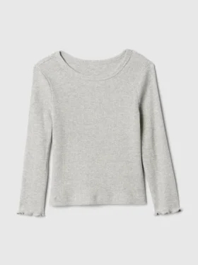 Camiseta de canalé para bebés y niños pequeños, combinable