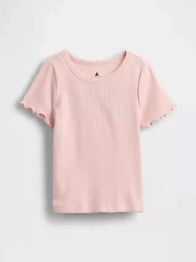 Camiseta de canalé para bebés y niños pequeños, combinable